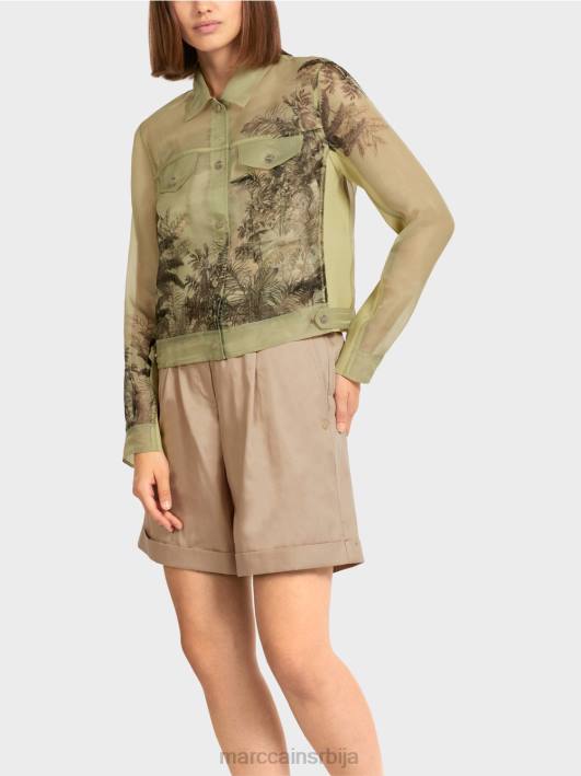 провидна јакна са цветним принтом Marc Cain D688396 меки дах одећу