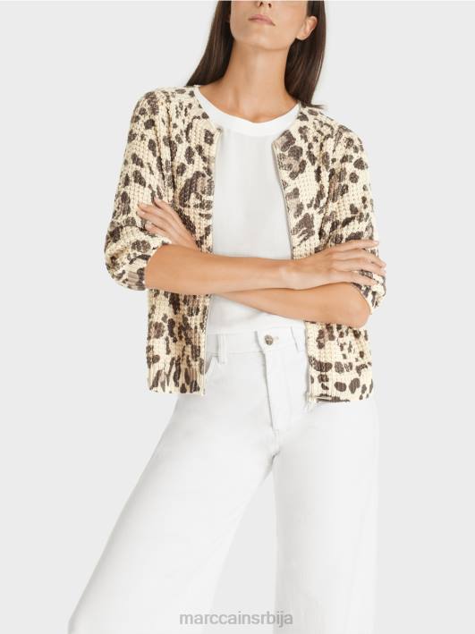 кардиган плетен у Немачкој Marc Cain D688400 мека пустињска таупе одећу