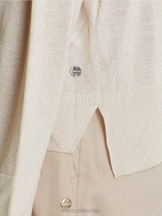 кардиган са ефектом светлуцања Marc Cain D688403 мекани бисерни меланж одећу