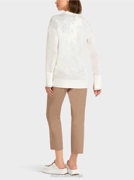 кардиган од супер финог плетива Marc Cain D688404 прљаво бело одећу