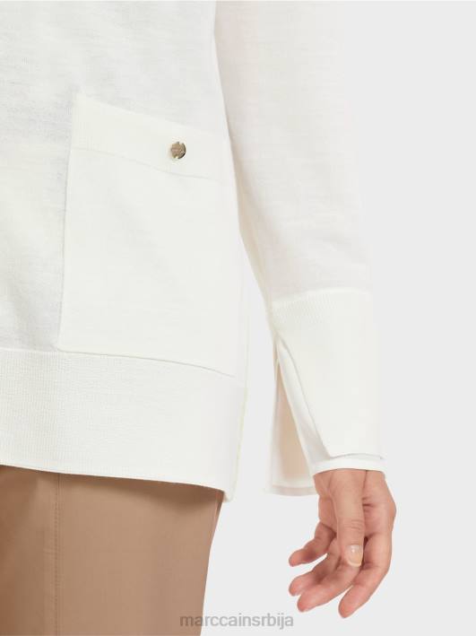 кардиган од супер финог плетива Marc Cain D688404 прљаво бело одећу