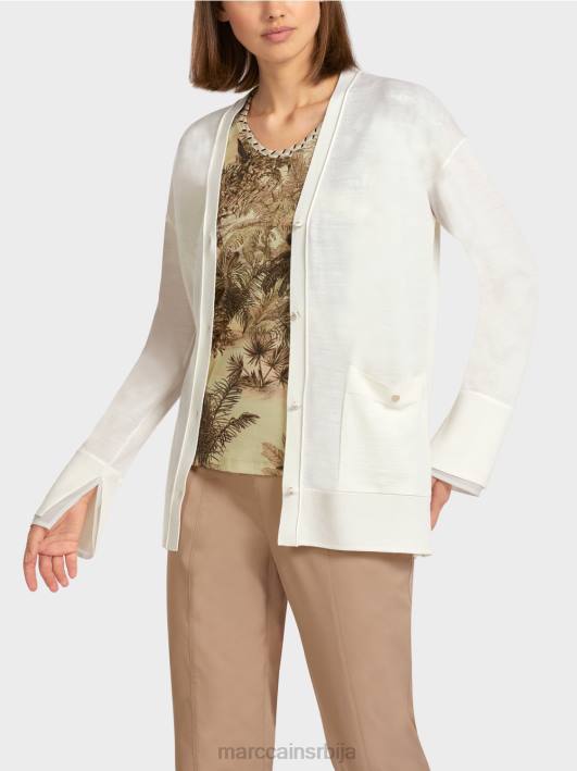 кардиган од супер финог плетива Marc Cain D688404 прљаво бело одећу