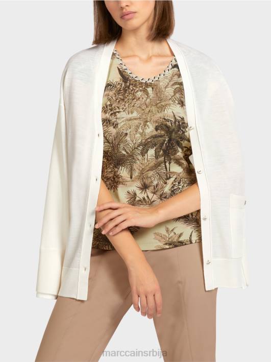 кардиган од супер финог плетива Marc Cain D688404 прљаво бело одећу