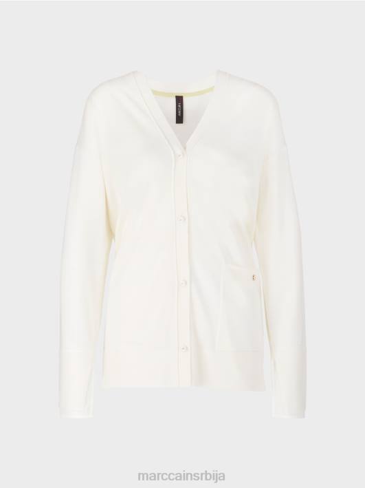 кардиган од супер финог плетива Marc Cain D688404 прљаво бело одећу