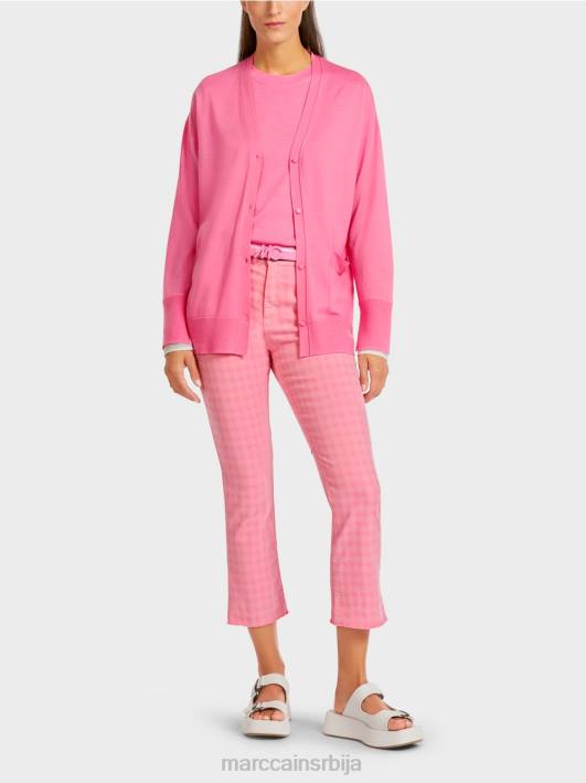 кардиган од супер финог плетива Marc Cain D688406 светло розе одећу