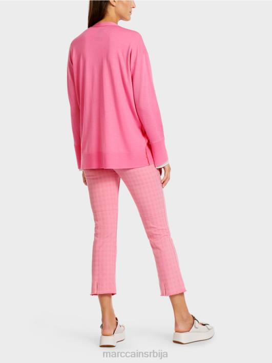 кардиган од супер финог плетива Marc Cain D688406 светло розе одећу