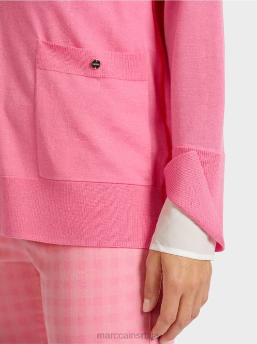 кардиган од супер финог плетива Marc Cain D688406 светло розе одећу