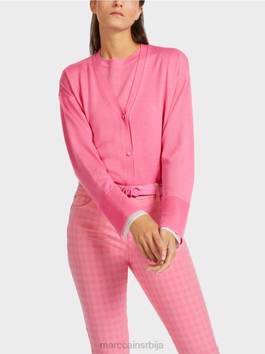 кардиган од супер финог плетива Marc Cain D688406 светло розе одећу