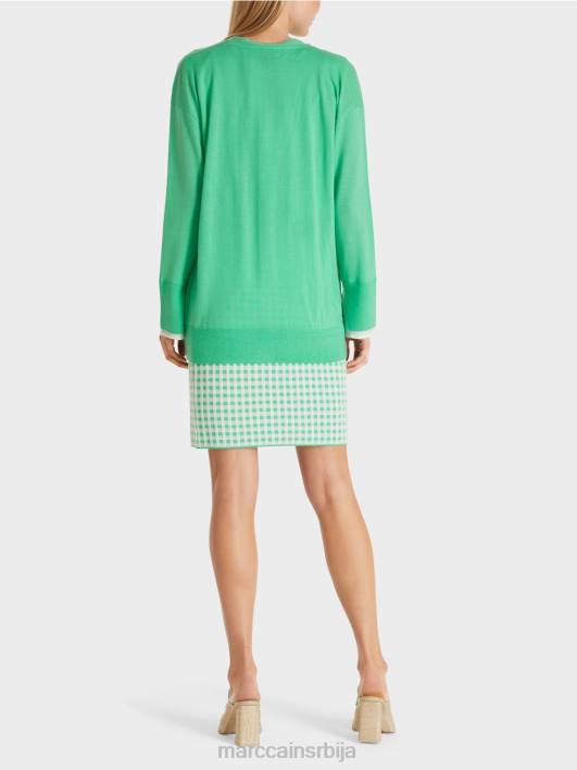 кардиган од супер финог плетива Marc Cain D688409 светли жад одећу