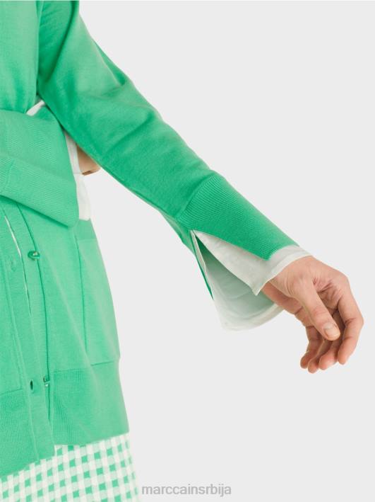 кардиган од супер финог плетива Marc Cain D688409 светли жад одећу