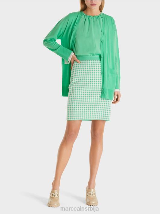 кардиган од супер финог плетива Marc Cain D688409 светли жад одећу