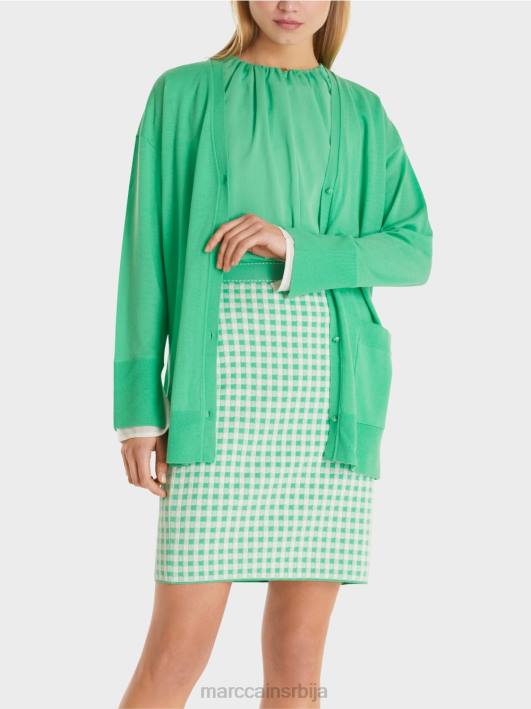 кардиган од супер финог плетива Marc Cain D688409 светли жад одећу