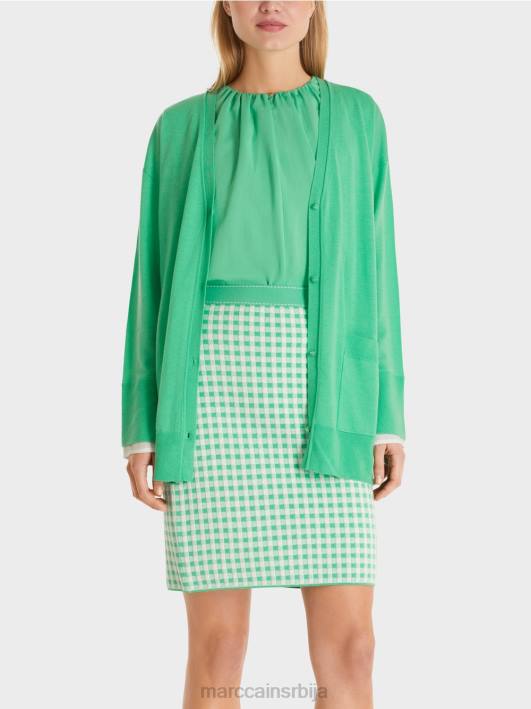 кардиган од супер финог плетива Marc Cain D688409 светли жад одећу