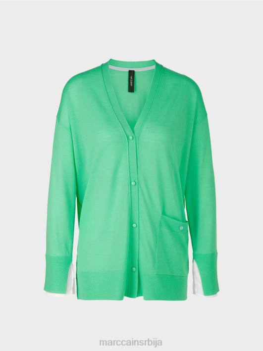 кардиган од супер финог плетива Marc Cain D688409 светли жад одећу