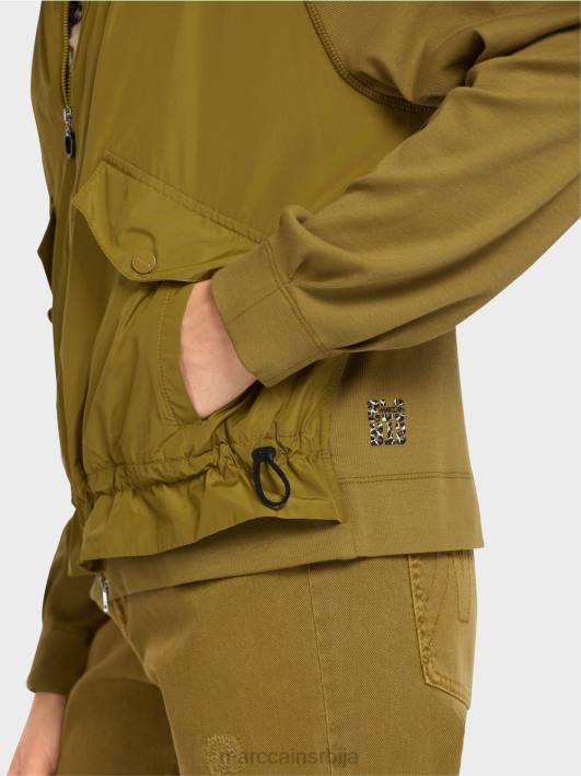 мекани блузон од фине ребрасте тканине Marc Cain D688413 жута олив одећу