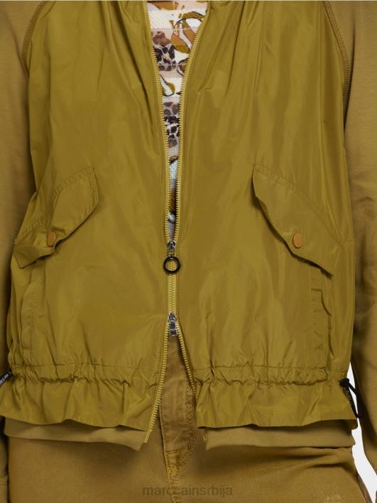 мекани блузон од фине ребрасте тканине Marc Cain D688413 жута олив одећу