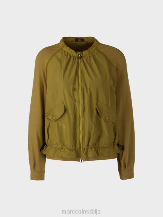 мекани блузон од фине ребрасте тканине Marc Cain D688413 жута олив одећу