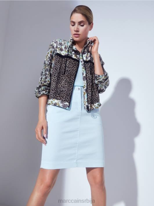 женствена мешавина јакна са патент затварачем Marc Cain D688414 мекани светларник одећу