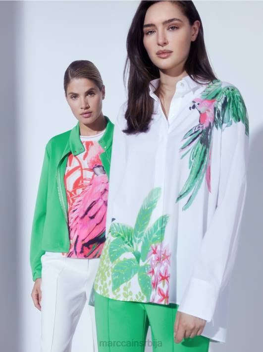 јакна од дреса са стојећом крагном Marc Cain D688417 светли жад одећу