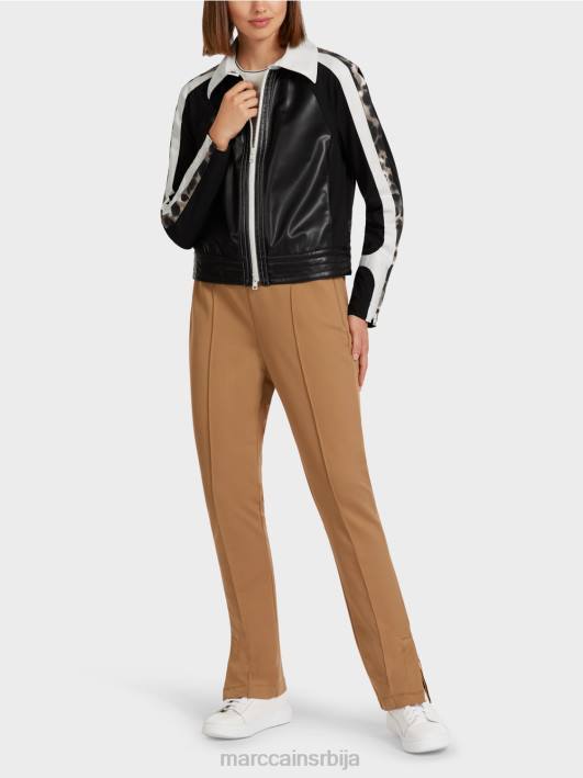 јакна у мешавини материјала Marc Cain D688422 црно и бело одећу