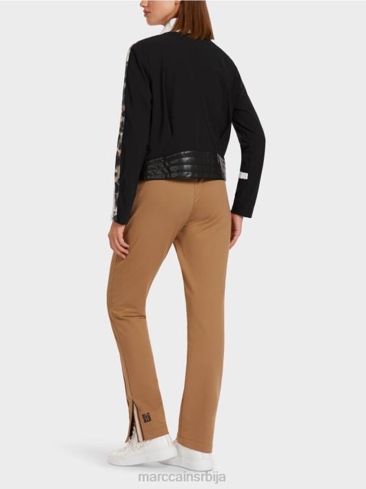 јакна у мешавини материјала Marc Cain D688422 црно и бело одећу