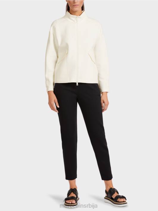 слободна јакна са рајсфершлусом са стојећом крагном Marc Cain D688428 прљаво бело одећу