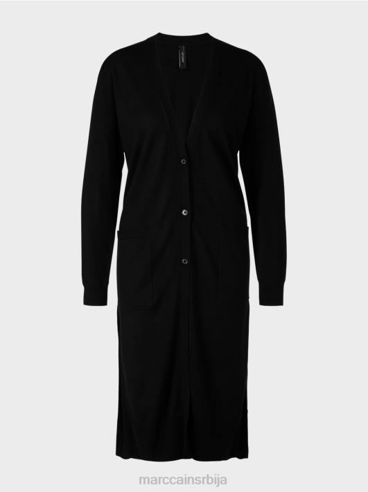 кардиган миди дужине Marc Cain D688430 црн одећу