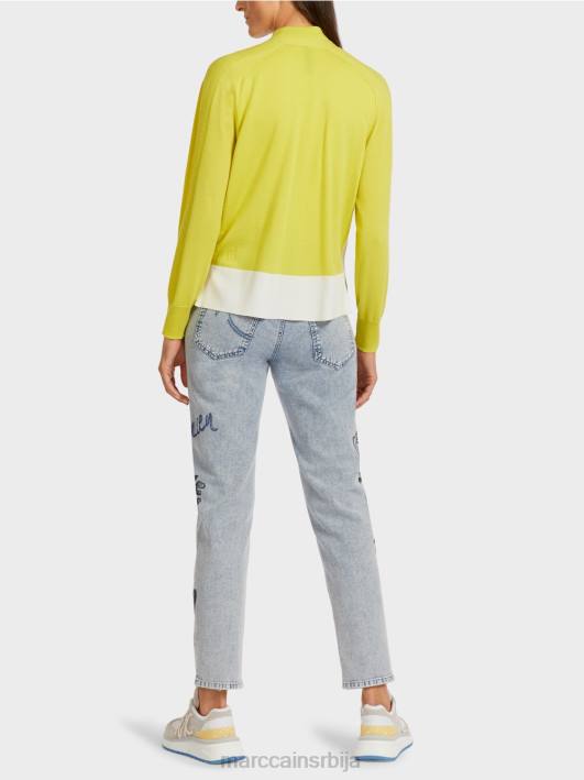 кардиган са раглан рукавима Marc Cain D688431 зелени сумпор одећу