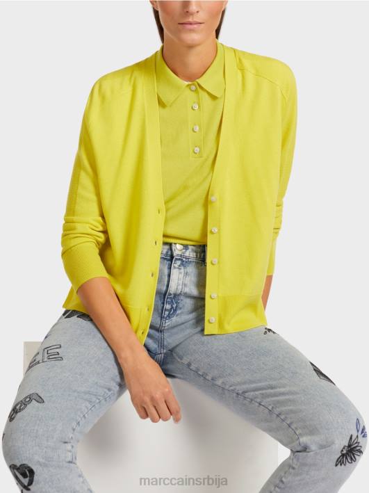 кардиган са раглан рукавима Marc Cain D688431 зелени сумпор одећу