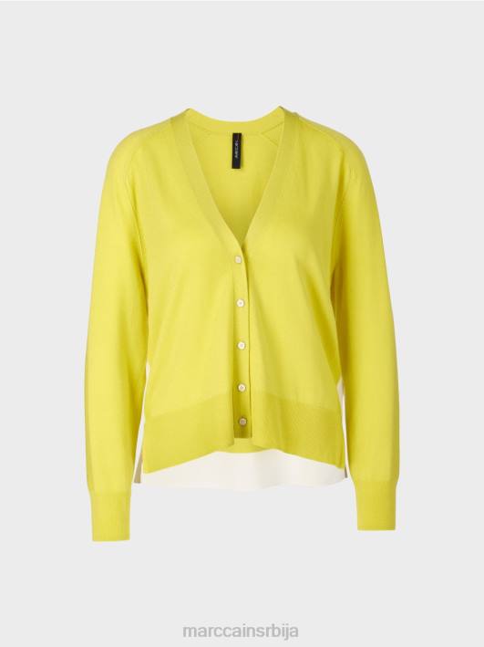 кардиган са раглан рукавима Marc Cain D688431 зелени сумпор одећу