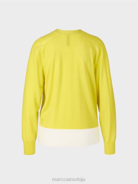 кардиган са раглан рукавима Marc Cain D688431 зелени сумпор одећу