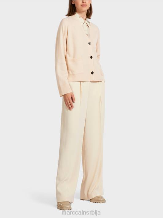 елегантан кардиган са бочним прорезима Marc Cain D688435 цреме одећу