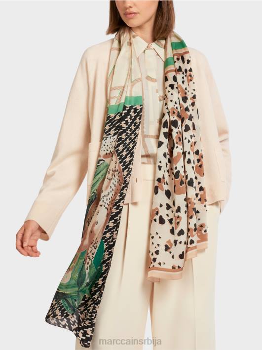 елегантан кардиган са бочним прорезима Marc Cain D688435 цреме одећу