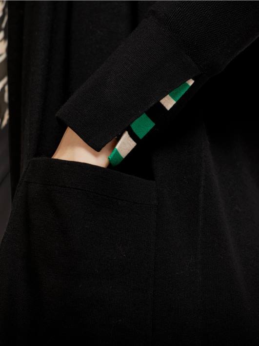 отворени кардиган Marc Cain D688438 црн одећу