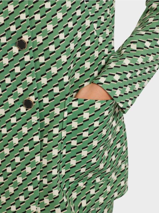 јакна од кошуље са металним дугмадима Marc Cain D688439 маховина зелена одећу