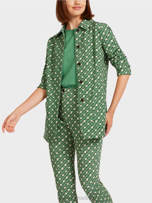 јакна од кошуље са металним дугмадима Marc Cain D688439 маховина зелена одећу