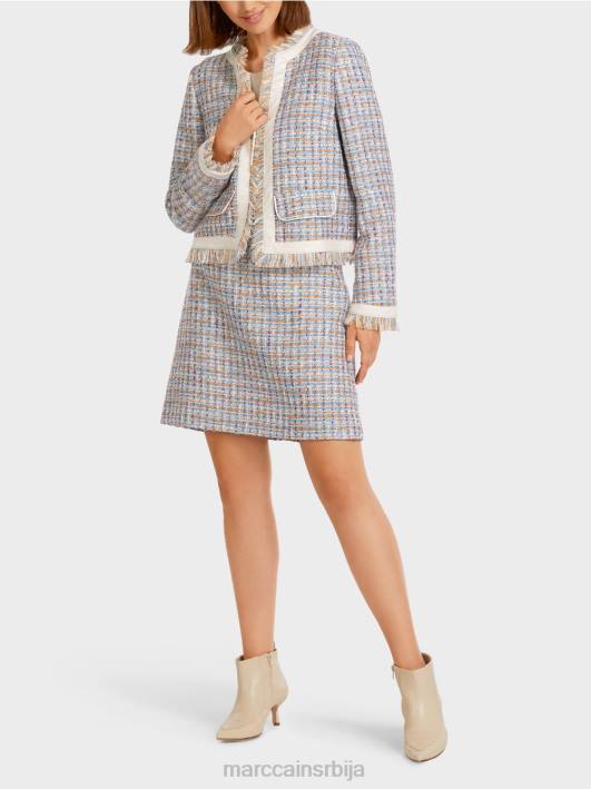 кратка јакна од памука Marc Cain D688442 атмосферско плаво одећу