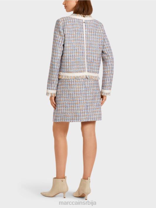 кратка јакна од памука Marc Cain D688442 атмосферско плаво одећу