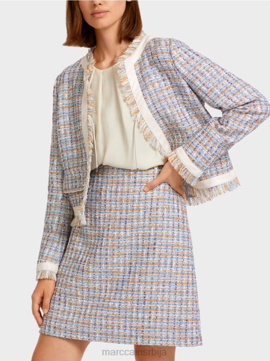 кратка јакна од памука Marc Cain D688442 атмосферско плаво одећу