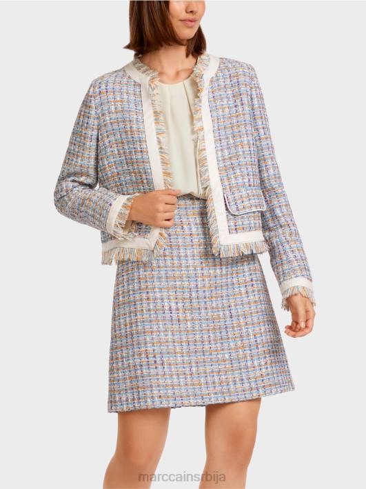 кратка јакна од памука Marc Cain D688442 атмосферско плаво одећу