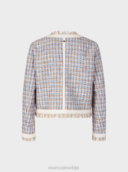 кратка јакна од памука Marc Cain D688442 атмосферско плаво одећу