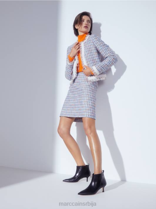 кратка јакна од памука Marc Cain D688442 атмосферско плаво одећу