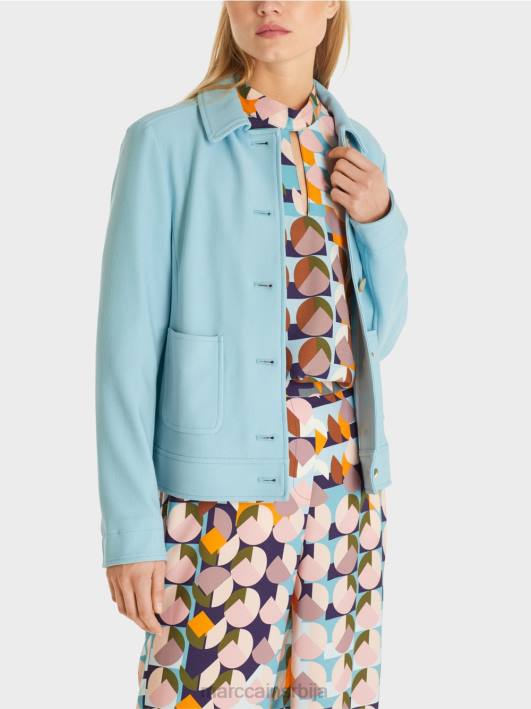 кратка јакна у деним стилу Marc Cain D688443 атмосферско плаво одећу