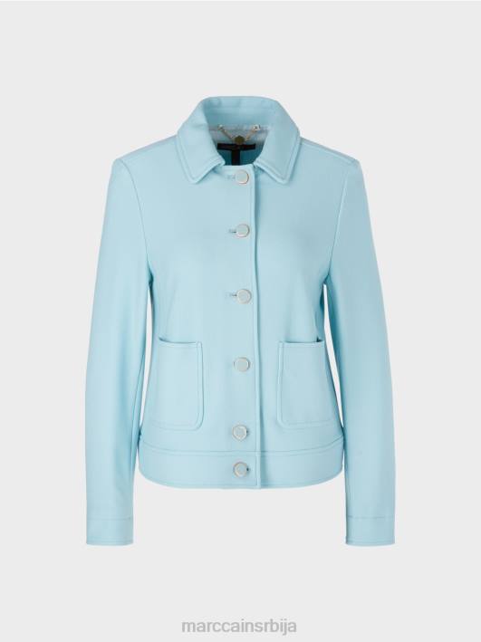 кратка јакна у деним стилу Marc Cain D688443 атмосферско плаво одећу