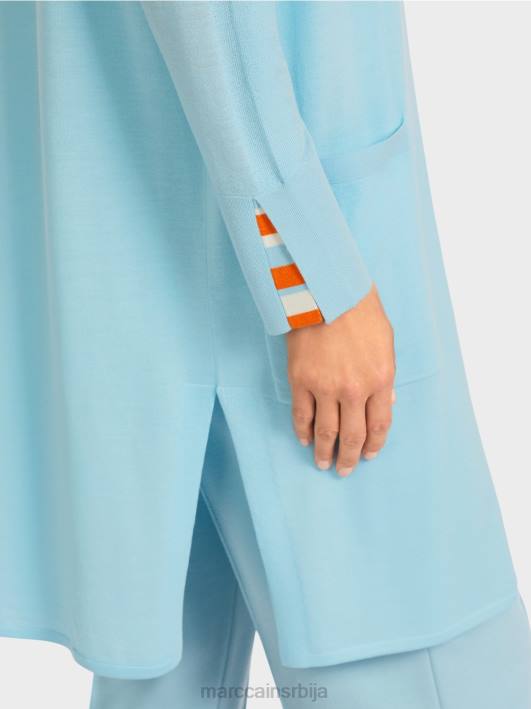 отворени кардиган Marc Cain D688445 атмосферско плаво одећу