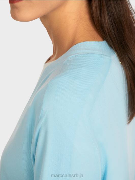 отворени кардиган Marc Cain D688445 атмосферско плаво одећу