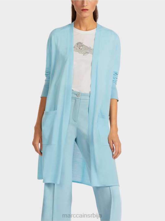 отворени кардиган Marc Cain D688445 атмосферско плаво одећу