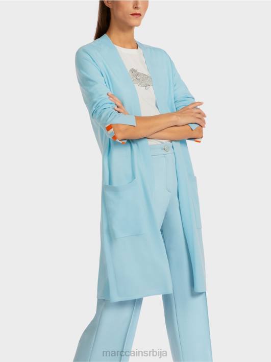 отворени кардиган Marc Cain D688445 атмосферско плаво одећу