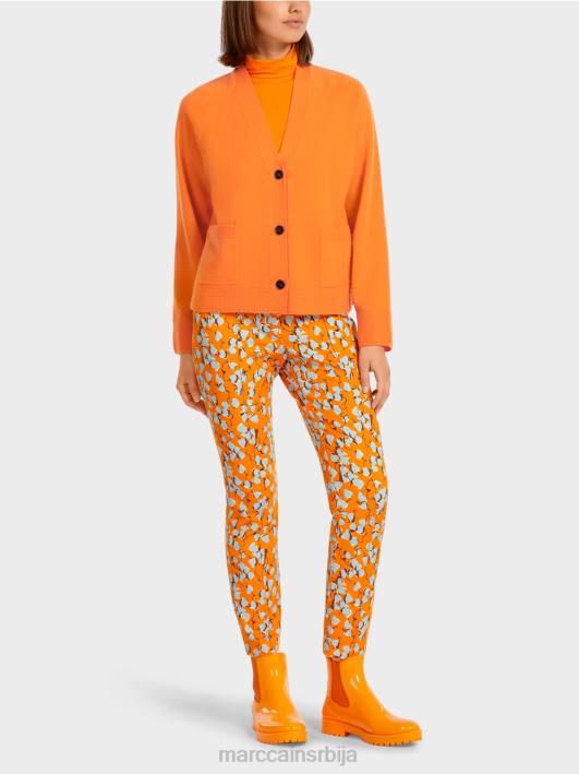 елегантан кардиган са бочним прорезима Marc Cain D688447 јасно наранџаста одећу