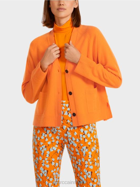 елегантан кардиган са бочним прорезима Marc Cain D688447 јасно наранџаста одећу